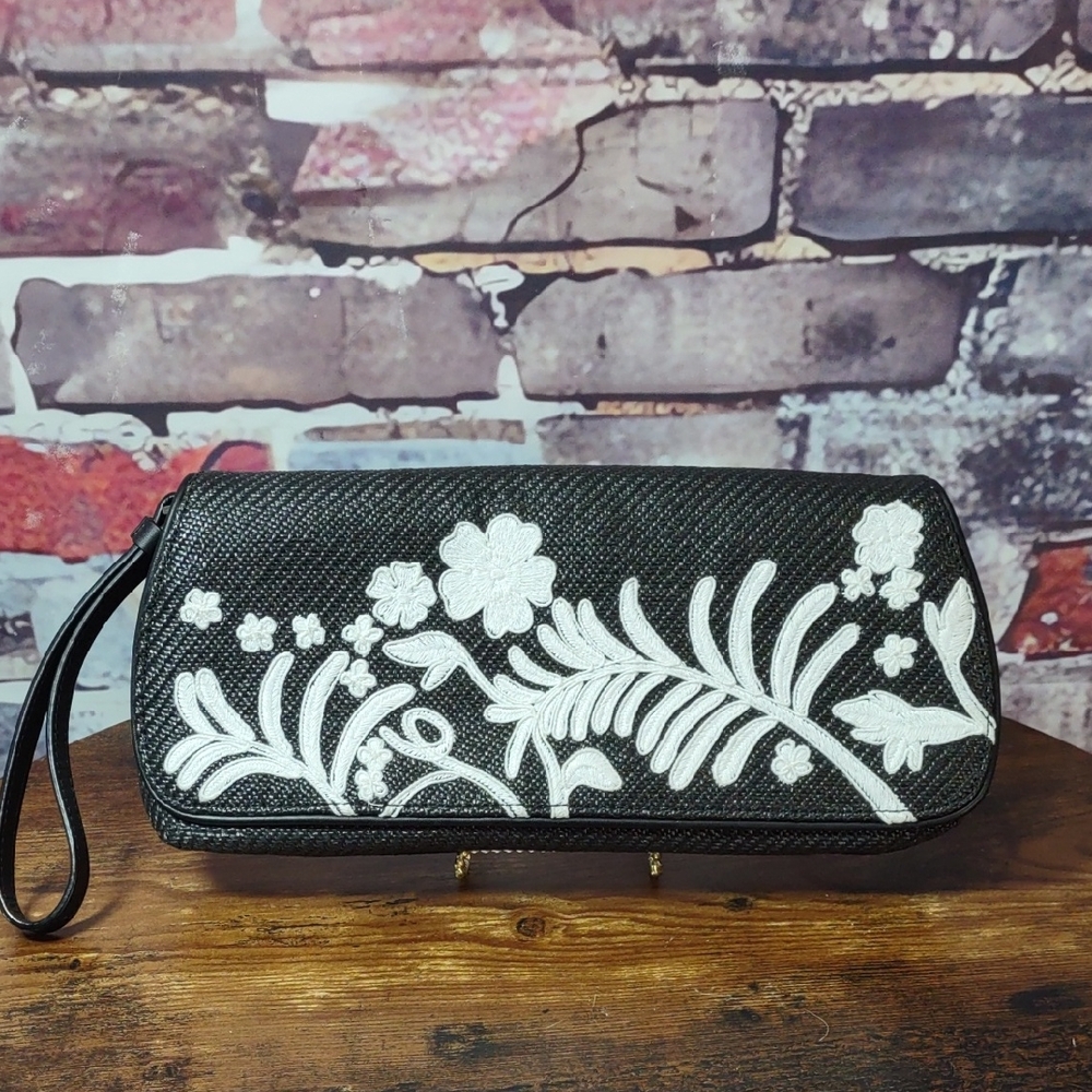 Cole Haan Woven Raffia Clutch/Wristlet